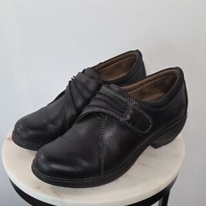 Eastland Black Faux Leather Slip-On Comfort Loafers Size 8